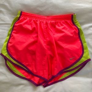 Nike neon running shorts